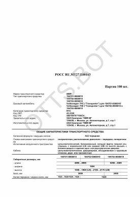 ОТТС РОСС RU.МТ27.Е00163 — превью документа