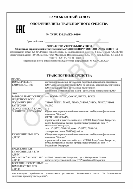 ОТТС ТС RU E-RU.АЖ04.00803 — превью документа