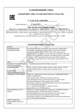 ОТТС ТС RU E-RU.АЖ04.00953 — превью документа