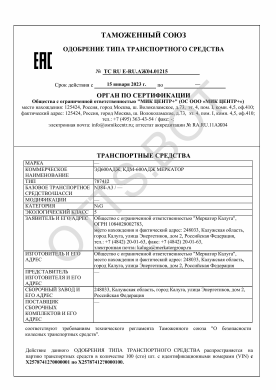 ОТТС ТС RU E-RU.АЖ04.01215 — превью документа