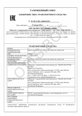 ОТТС ТС RU E-RU.АЖ04.01216 — превью документа