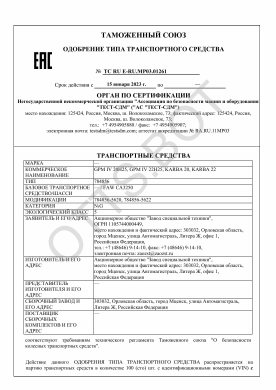 ОТТС ТС RU E-RU.МР03.01261 — превью документа