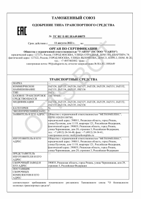 ОТТС ТС RU E-RU.НА49.00075 — превью документа