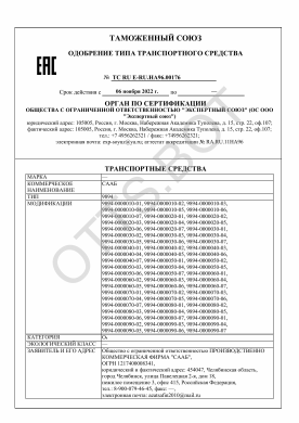 ОТТС ТС RU E-RU.НА96.00176 — превью документа